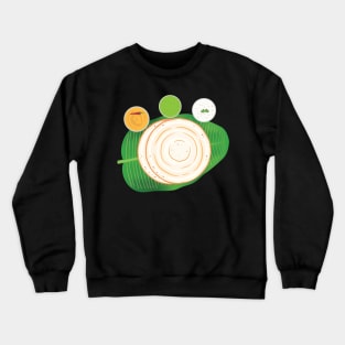 Masala Dosa Idli Churtney on Banana Leaf Indian Food Crewneck Sweatshirt